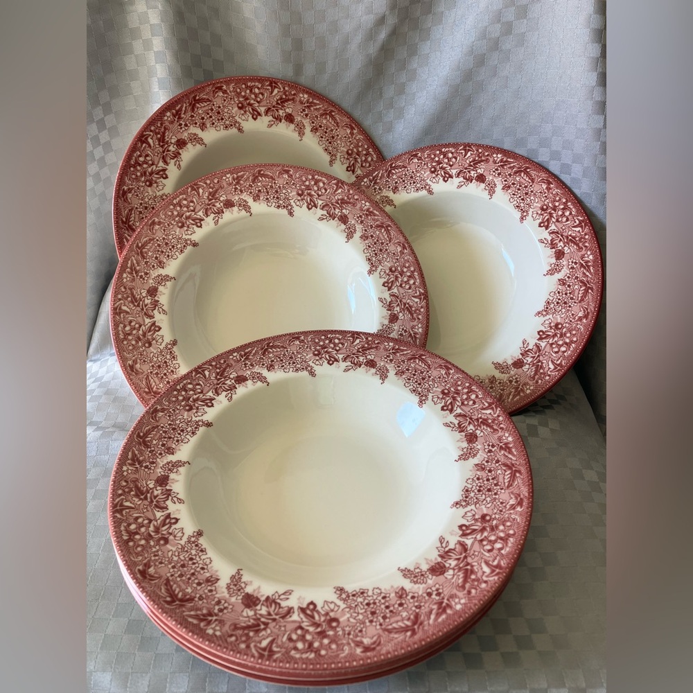 Wedgwood Williams Sonoma Mayfair Rimmed Soup
Bowls 9.5" Set of 6 Made in England